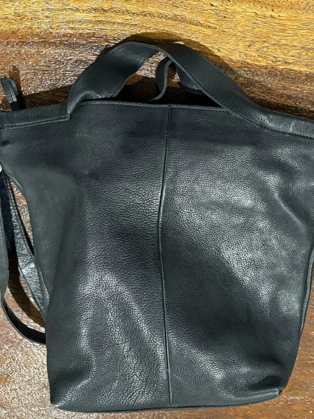 LATICO Leather Hobo Bucket Satchel Purse Black